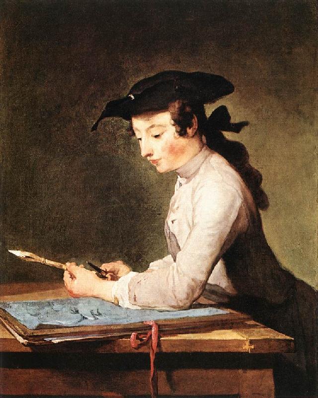 jean-Baptiste-Simeon Chardin The Draughtsman Germany oil painting art